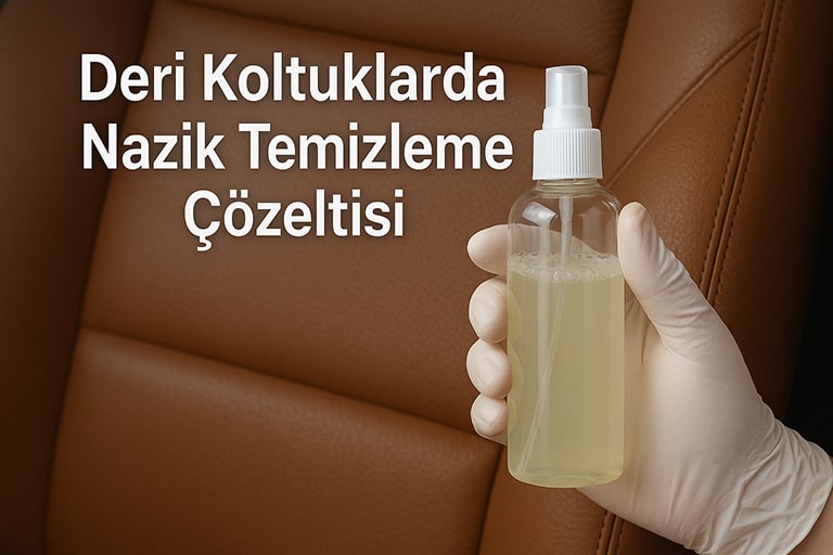 Deri koltuklarda nazik temizleme çözeltisi